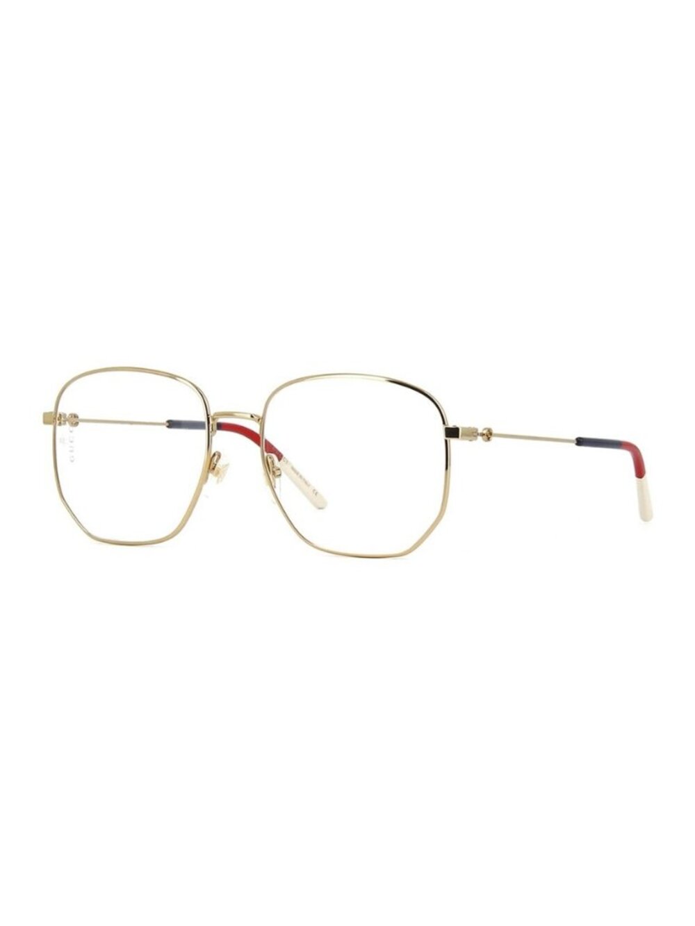 New Authentic Gucci Women's Gold Square Metal Glasses